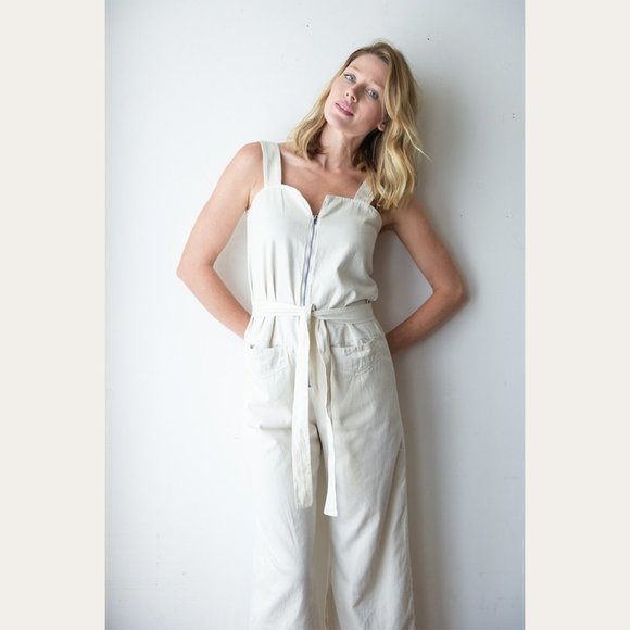 Rachel Comey Pants - Rachel Comey Bend Jumpsuit in Dirty White